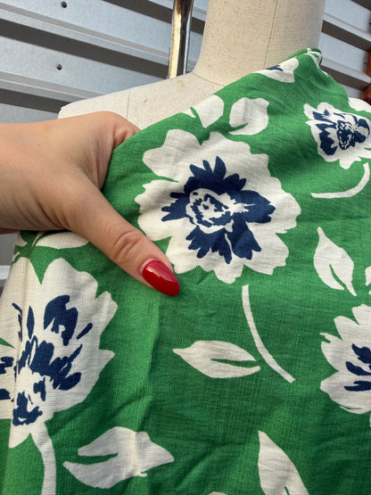 Green Blue white  Floral Rayon Fille "Vacay Kelly"
