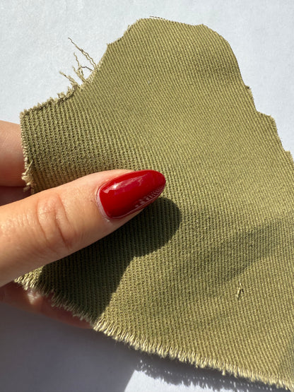 Sage Olive Green 10 oz Bull Denim Cotton Twill Heavy "Dried Thyme”