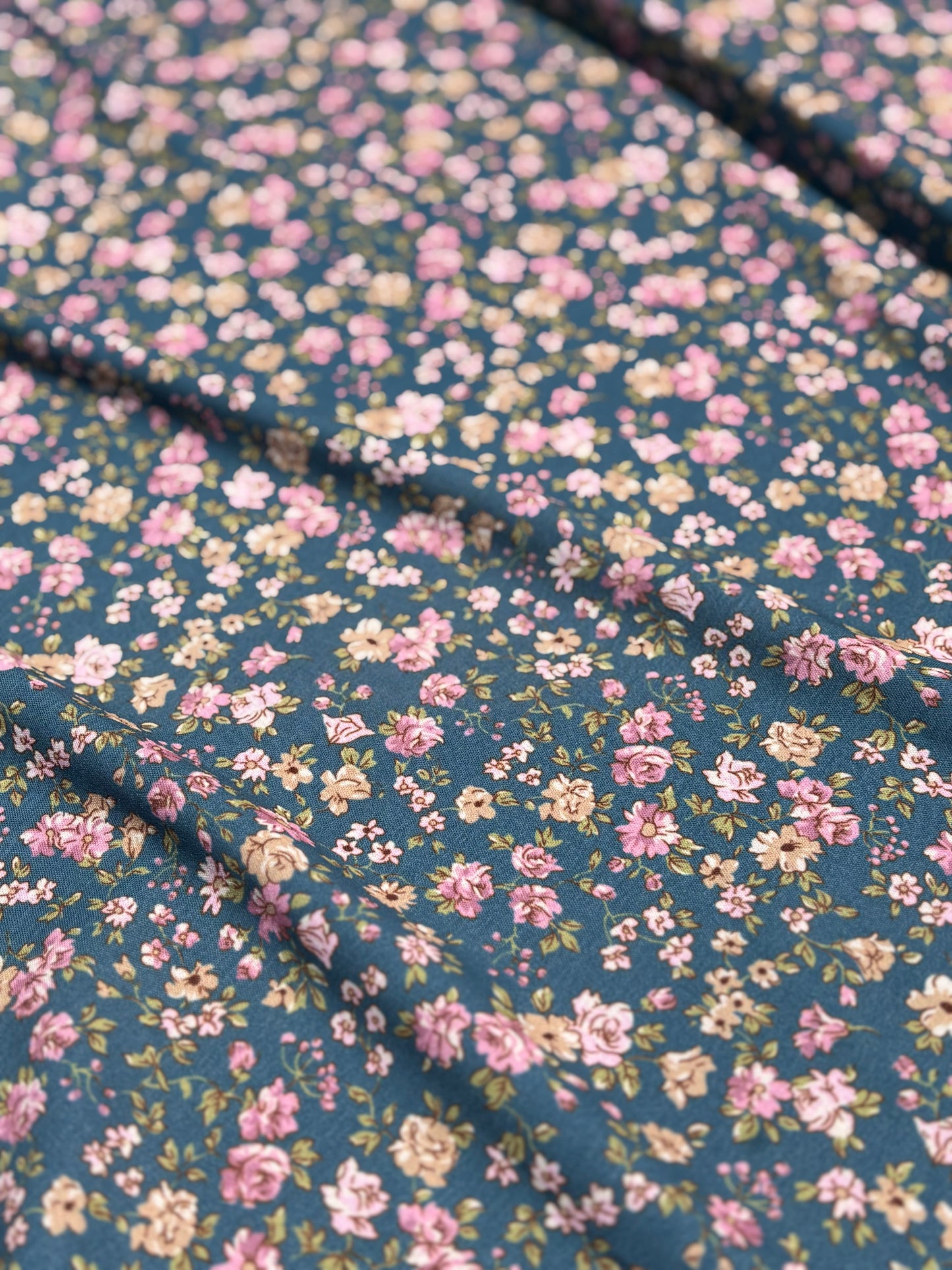 Blue Lavender Ditsy Floral Polyester Woven "Mia's Garden"