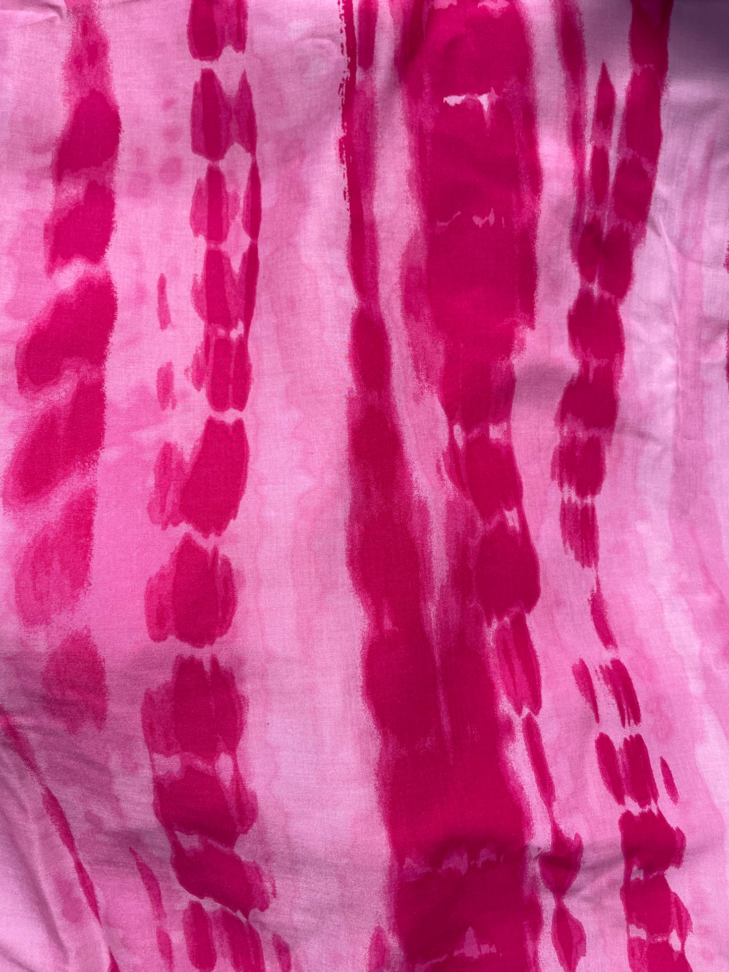 Pink Printed Rayon Challis Tie Dye "Sugar Dive"