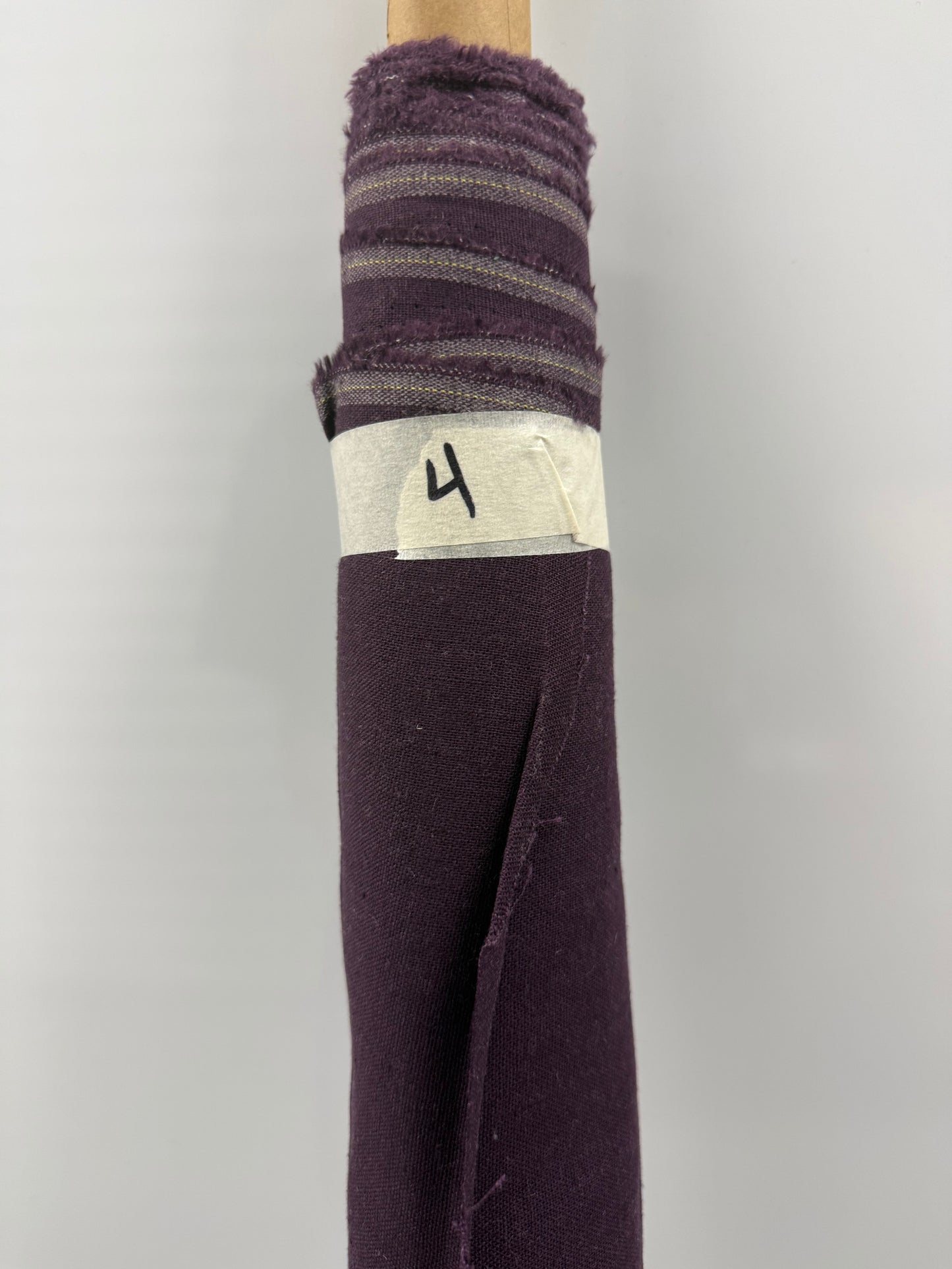 Plum Purple Cotton Linen  4 yards