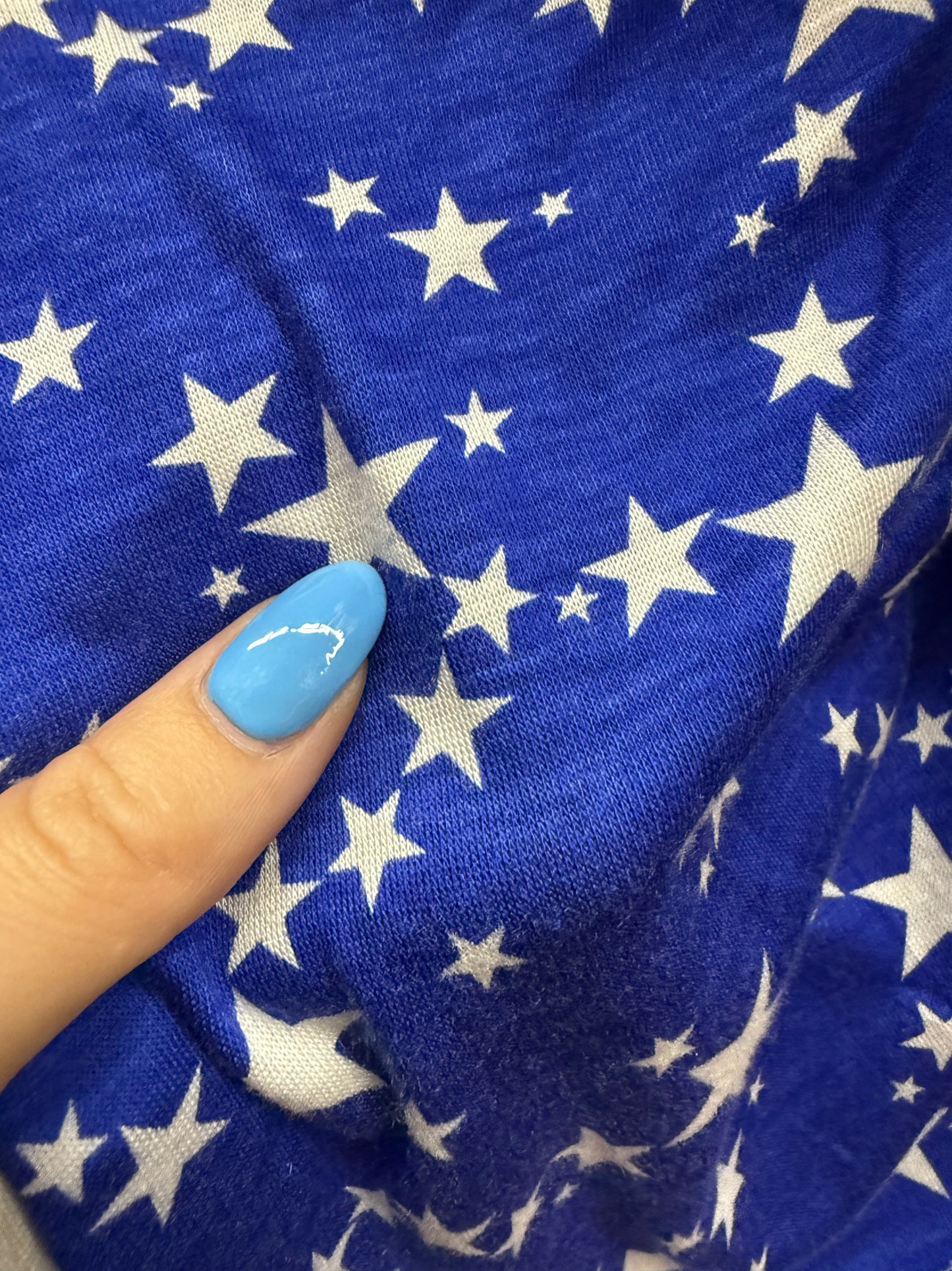Blue White Star Rayon Spandex Jersey “Oh Say StarS”