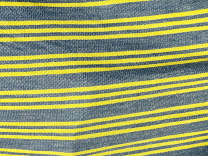 Blue Yellow Stripe Cotton Spandex French Terry Knit  "Chad"