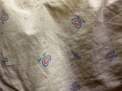 Blue Pink White Green Hearts Diamonds Dots Vintage Cotton Voile "Darling Hearts"