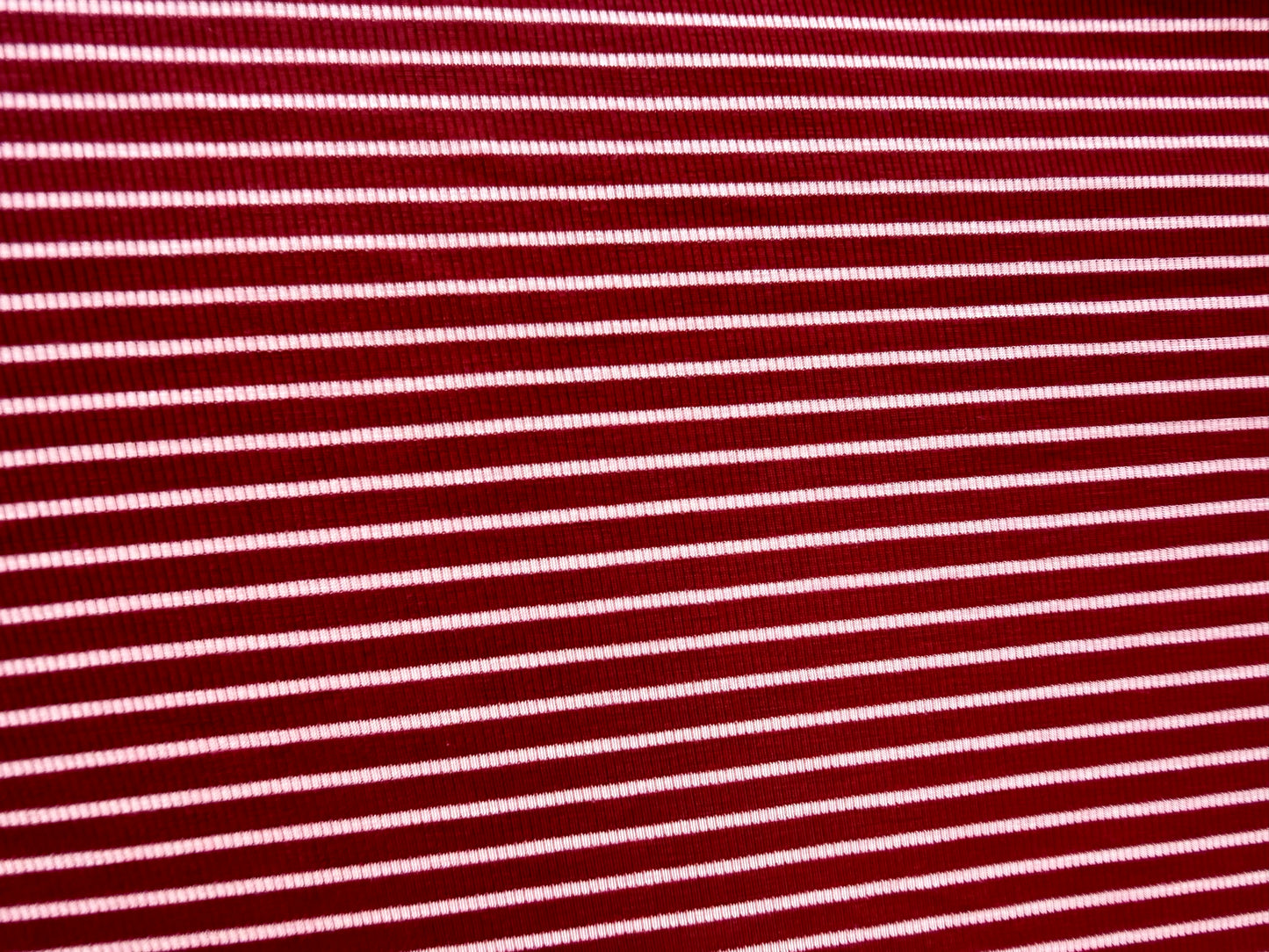 Burgundy Pink Mini Stripe 2x1 Soft Rayon Spandex Rib Knit "Berry Nice"