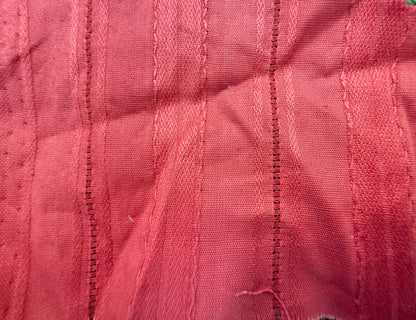 Red Cotton Poplin Jacquard Woven "A Little Country"