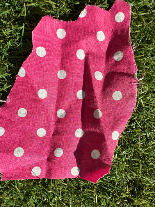 Pink White Polka Dot Cotton Poplin Woven "Pink'N'Fabulous"