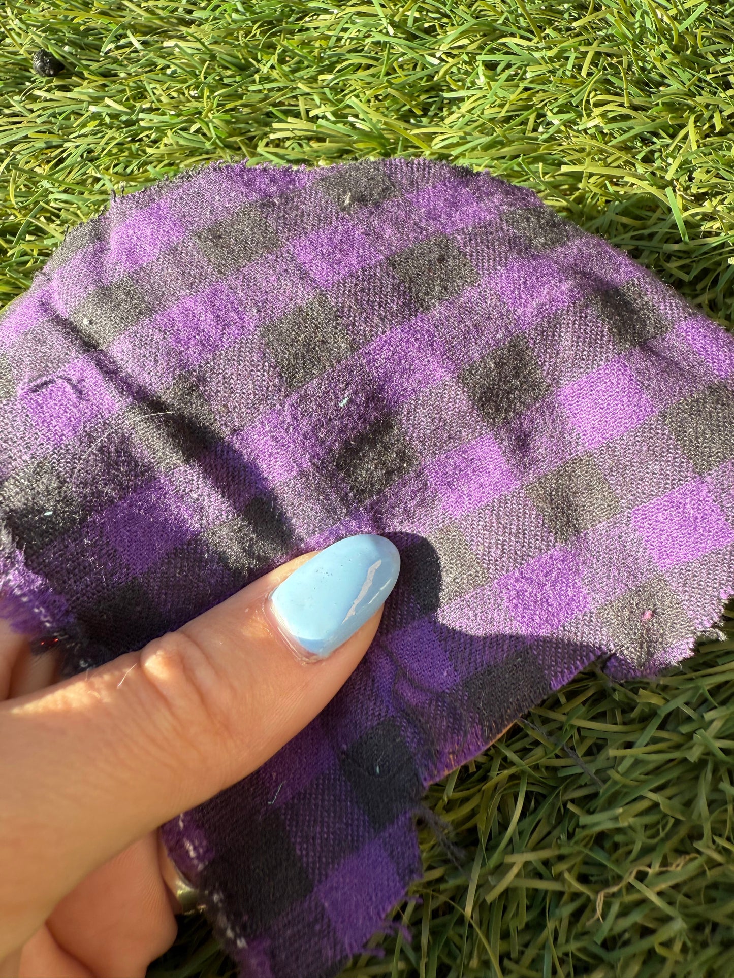 Purple Black Plaid Cotton Flannel Woven "Michelle's Plaid"