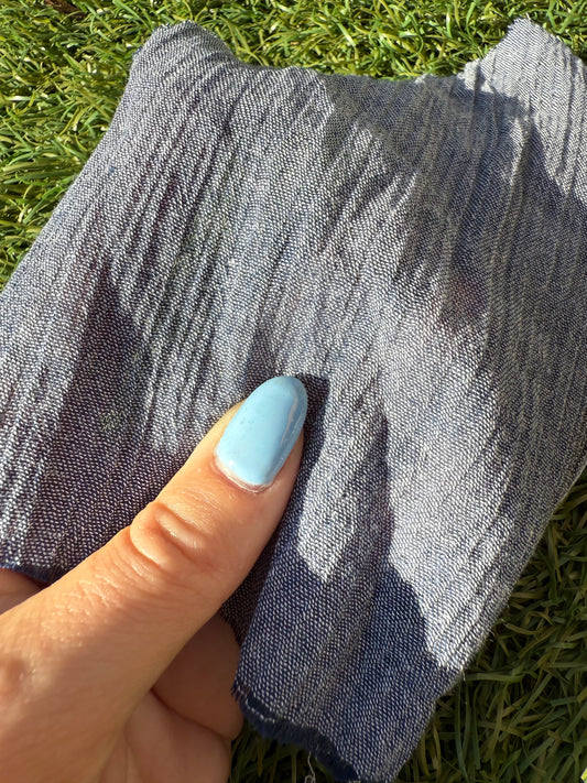 Blue Chambray Cotton Gauze Woven "Blue Genes"