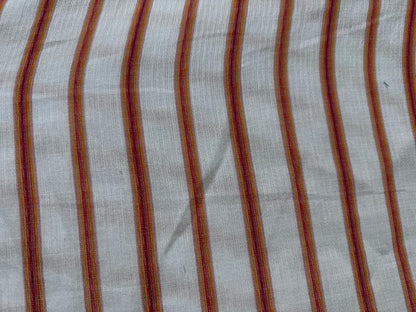 White Pink Orange Stripe Cotton Gauze Woven "Baja Jammies"