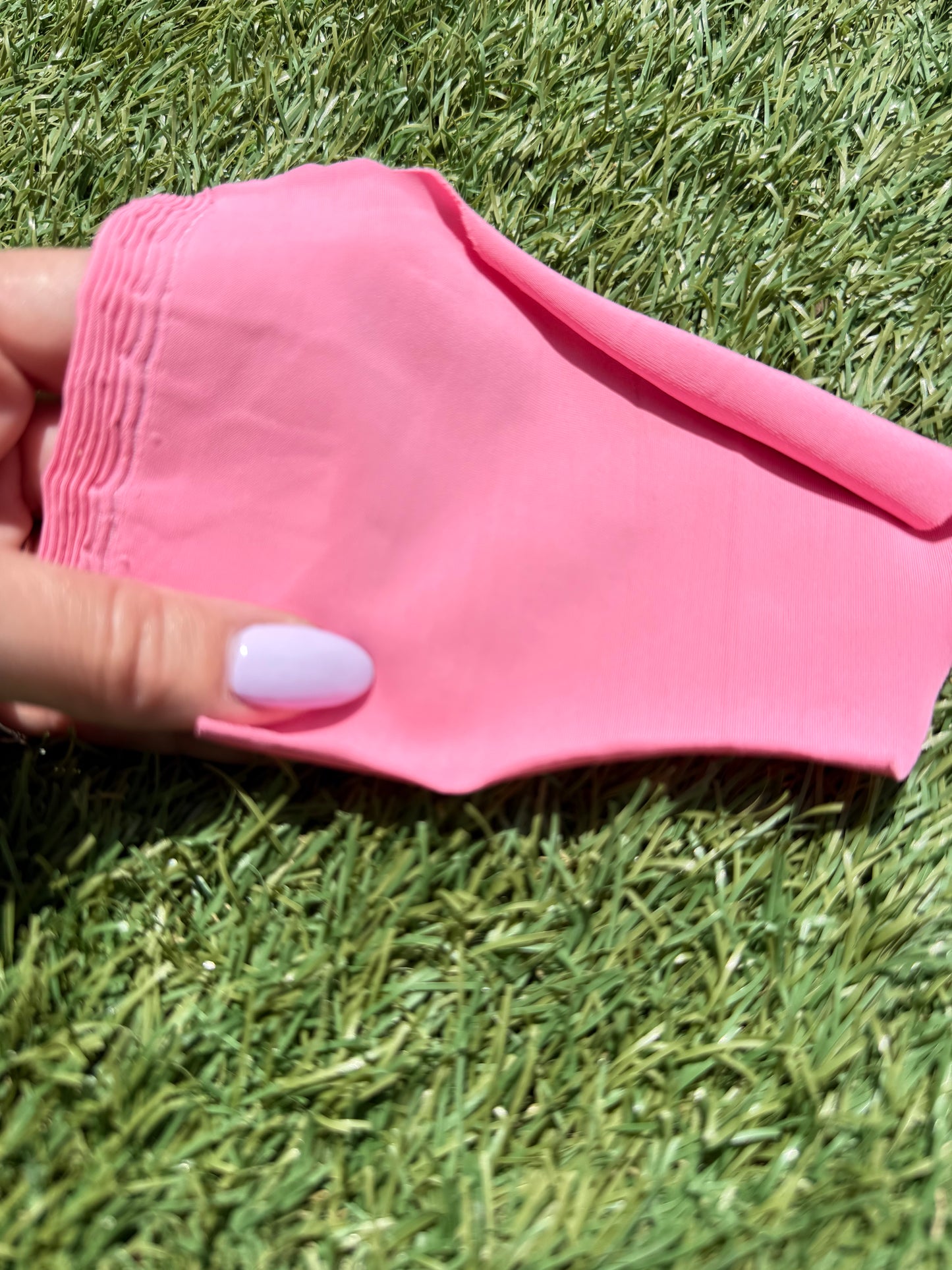 Pink Nylon Spandex Swim Knit "Bubblegum Cannon Ball"