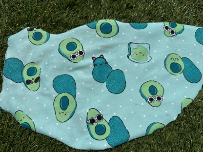 Green Avocado Novelty Nylon Spandex Swim Knit "Guac My World"