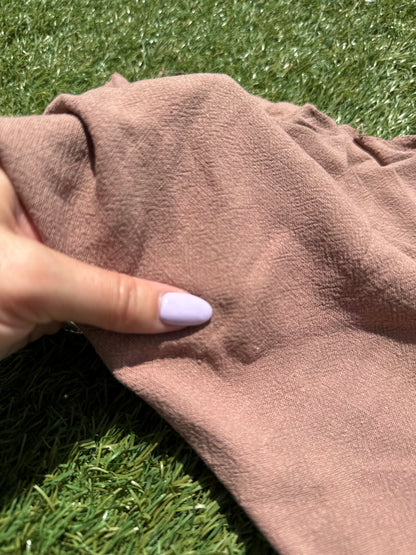 Brown Rayon Linen Woven "Walnut"
