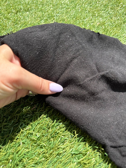 Black Rayon Linen Woven "Licorice"