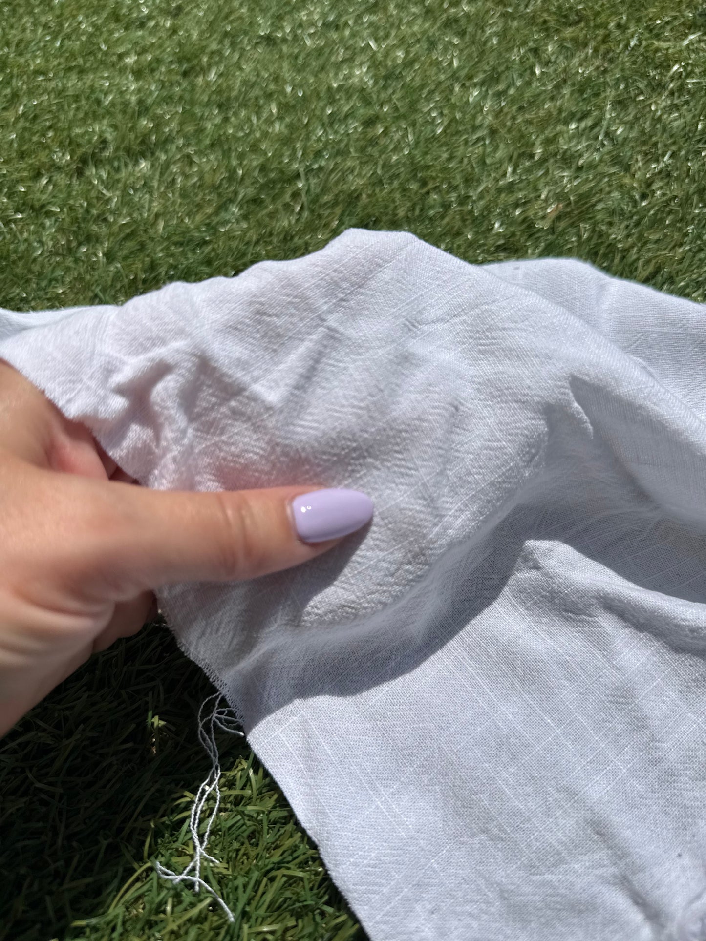 White Rayon Linen Woven "Coconut"
