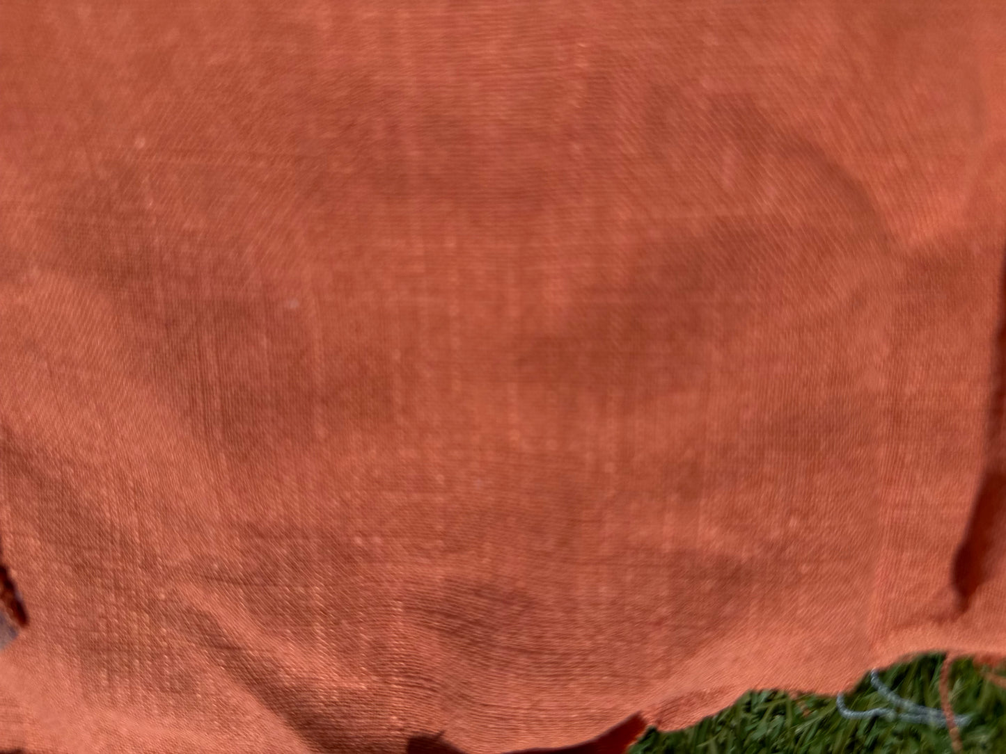 Rust Orange Rayon Linen Woven "Pumpkin Pie"
