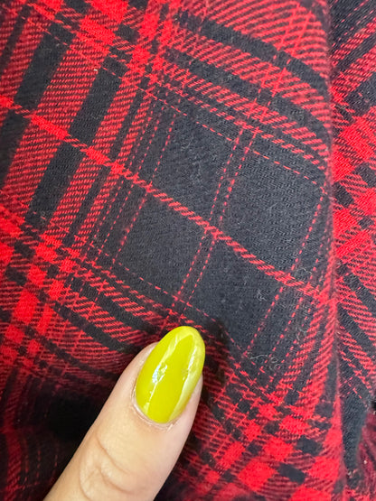Black Red Plaid Cotton Flannel "Seeing Red"
