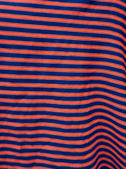 Blue Neon Orange Stripe Polyester Woven "Dad's Summer Fit"