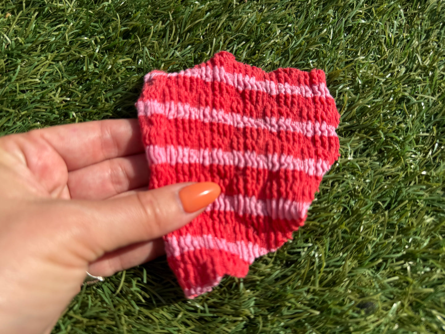 Magenta Pink Stripe Smocked Rayon Spandex Knit “Sour Rasberry"