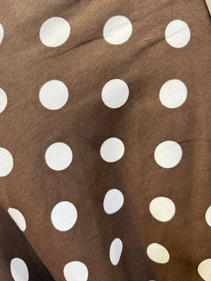 Brown White Medium Dot Cotton Jersey "Chocolate Chip Pancakes"