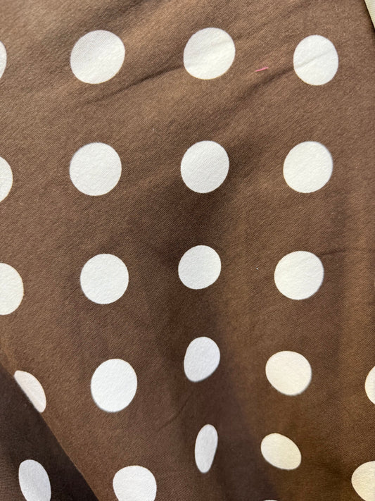 Brown White Medium Dot Cotton Jersey "Chocolate Chip Pancakes"