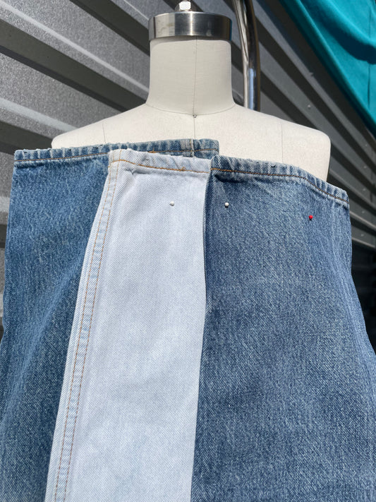 1 Pound Mystery Salvaged Denim Leg Pieces
