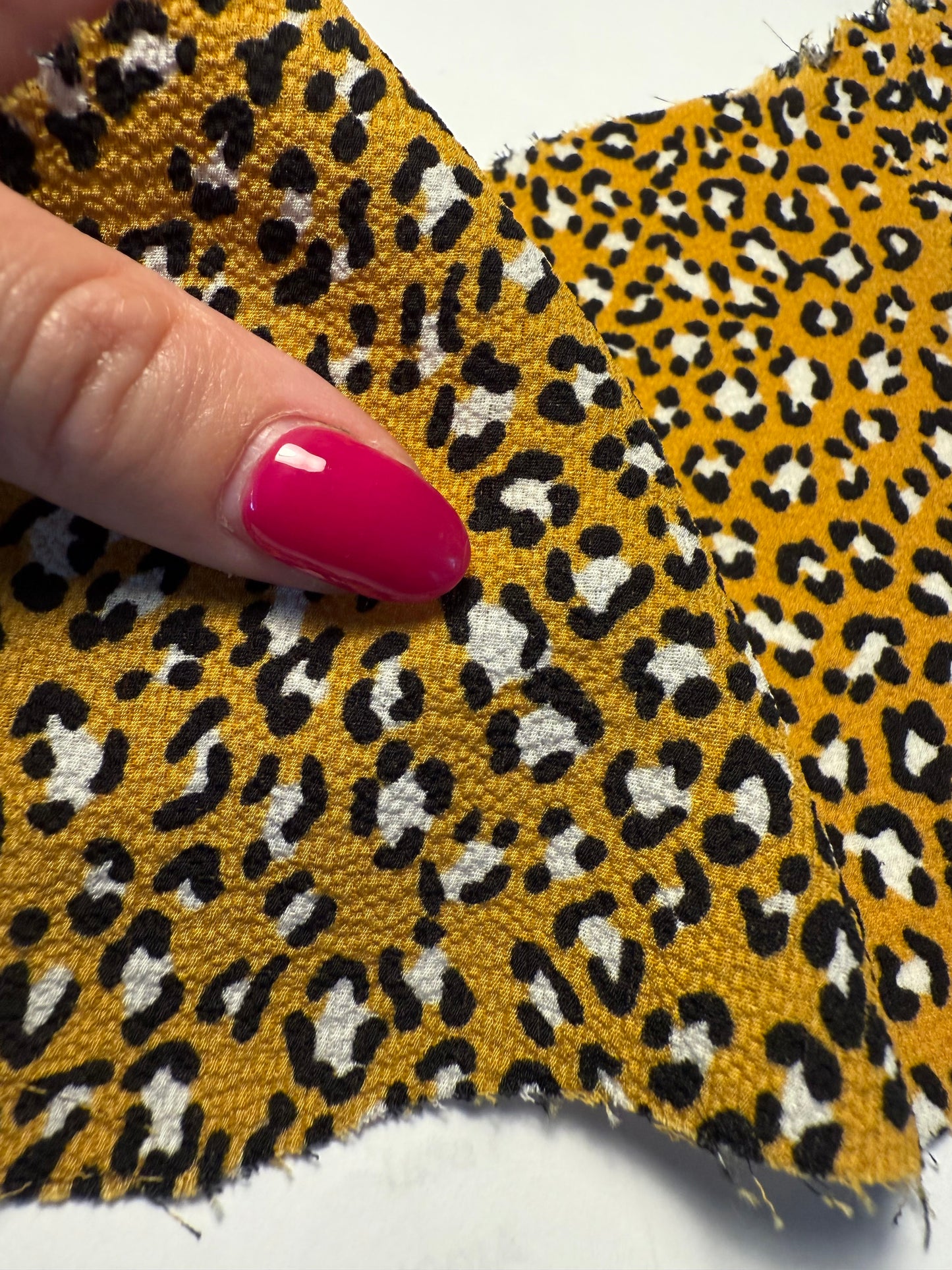Mustard Yellow Black White Leopard Print Polyester Crepe "Show your Spots"