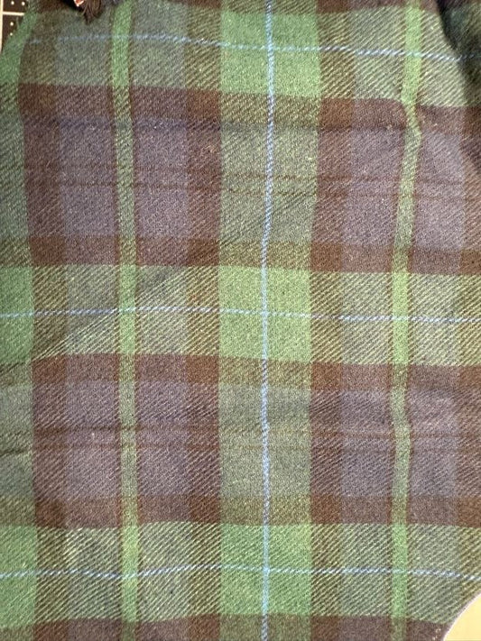 Green Blue Black Plaid Cotton Flannel "Campbell Hunter"