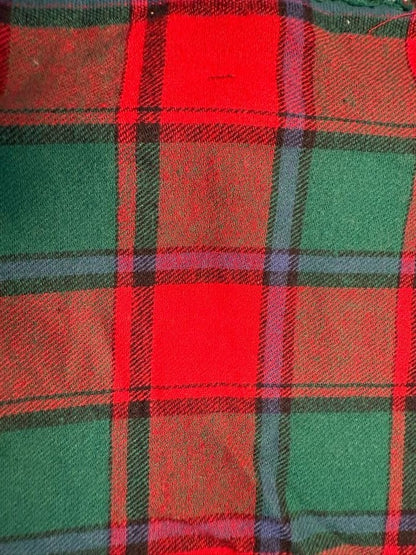 Green Red Blue Black Plaid Cotton Flannel "Merry and Bright"