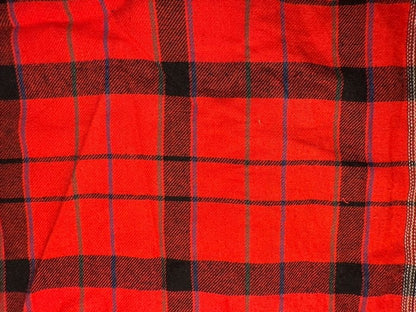 Red Black Blue Plaid Cotton Flannel "Sid "