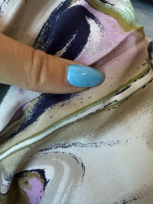 Pink Navy Cream Tan Golden Sage Green Marbled Rayon Challis "Lost in the Oasis"