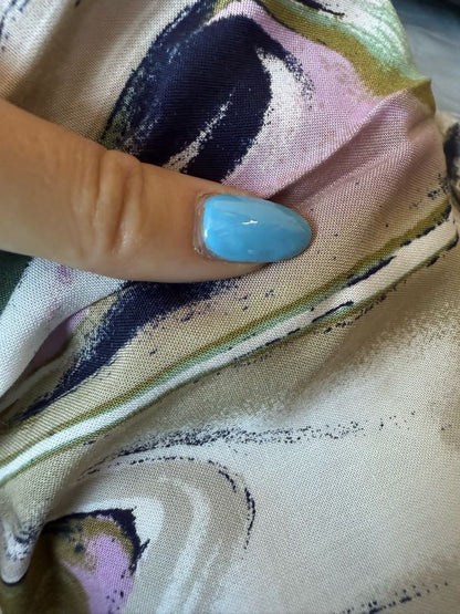 Pink Navy Cream Tan Golden Sage Green Marbled Rayon Challis "Lost in the Oasis"