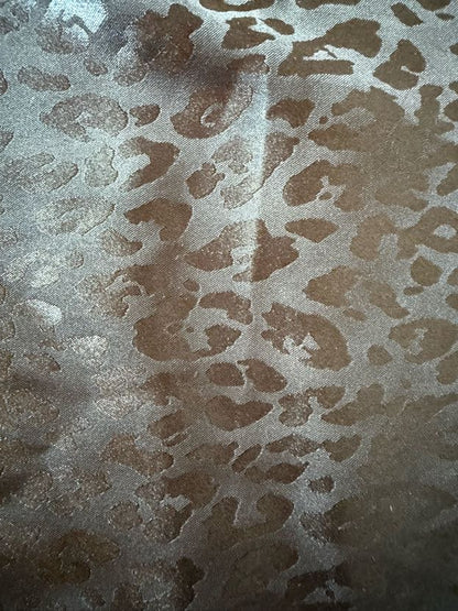 Black on Black Embossed Leopard Print Polyester "Noir Spots"
