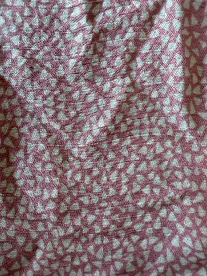 Dusty Pink Abstract Triangles Soft Rayon Crepe "Meet At the Lockers"
