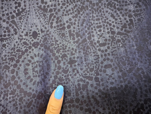 Blue Chambray Tencel Geometric Print "Pysanky"
