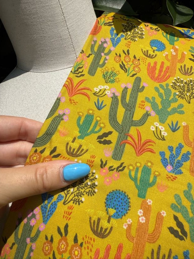 Green White Pink Blue Orange Red Yellow Black Brown Lavender Cactus Floral "Bright and Blooming"
