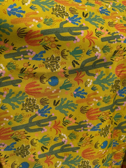 Green White Pink Blue Orange Red Yellow Black Brown Lavender Cactus Floral "Bright and Blooming"