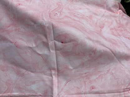Pink Marbling Print Quilt Cotton Poplin Woven "Pink Granite"