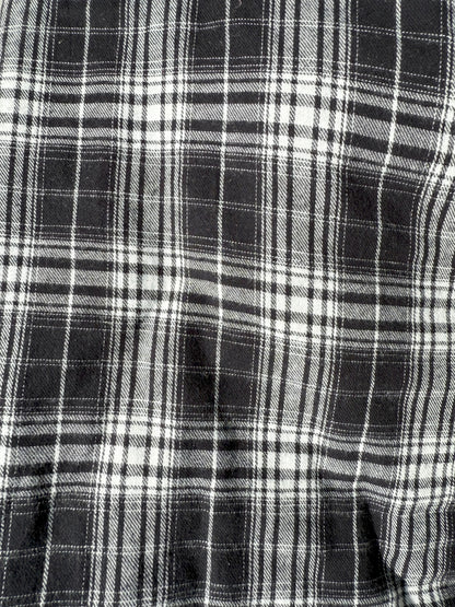 Black White Gray Plaid Cotton Flannel "Grayscale plaid"