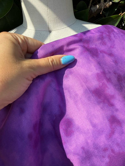 Purple Tie-Dye Quilt Cotton Poplin Woven "Psychedeli-ink"