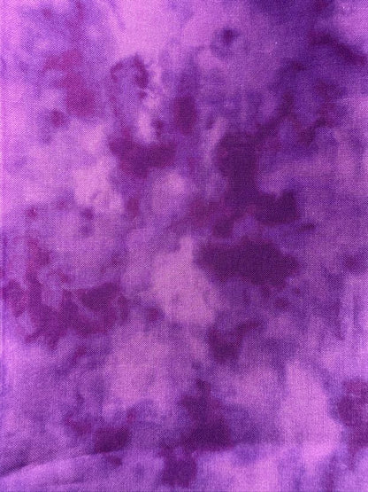 Purple Tie-Dye Quilt Cotton Poplin Woven "Psychedeli-ink"