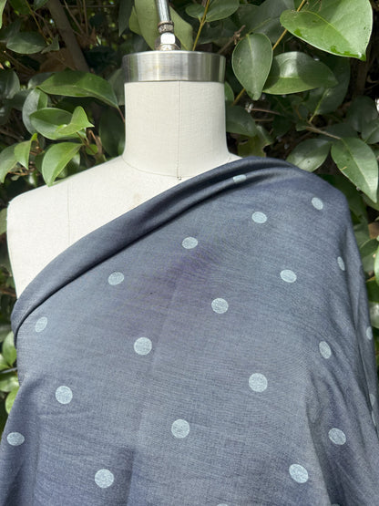 Jean Blue White Dot Chambray Tencel Woven "Dotted Jeans"