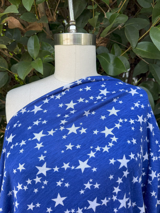Blue White Star Rayon Spandex Jersey “Oh Say StarS”