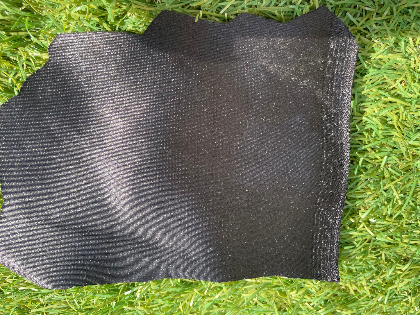 Black Solid Shiny Nylon Spandex Casino  4-way stretch Knit "Blackest Black"