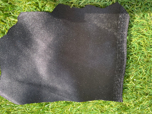 Black Solid Shiny Nylon Spandex Casino  4-way stretch Knit "Blackest Black"