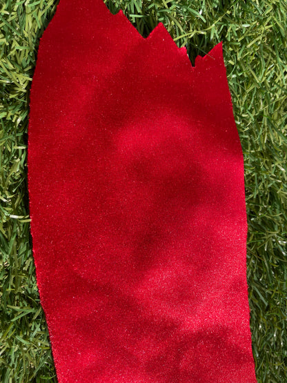 Red Solid Shiny Nylon Spandex Casino  4-way stretch Knit "Poisoned Apple"