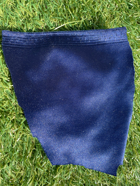 Navy Blue Solid Shiny Nylon Spandex Casino  4-way stretch Knit "Superhero Navy"
