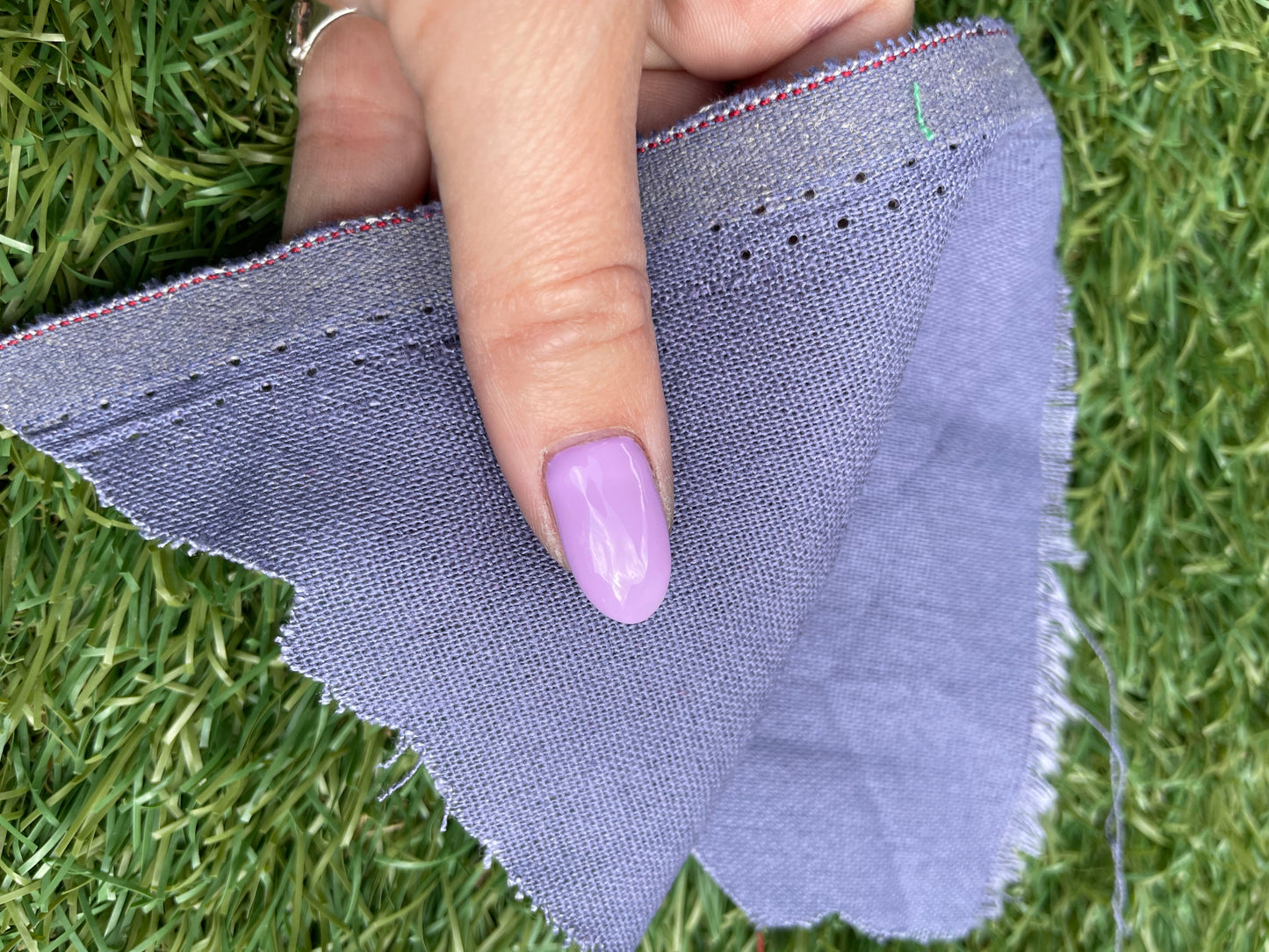 Dusty Periwinkle Blue Cotton Linen Solid Blend "Periwinkle Moment"
