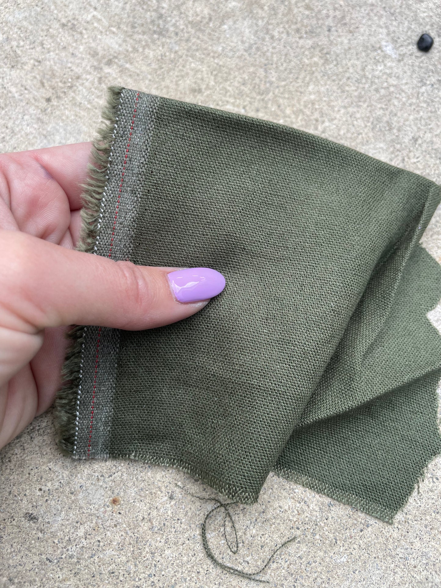 Olive Green  Cotton Linen Solid Blend "Olive Juice"