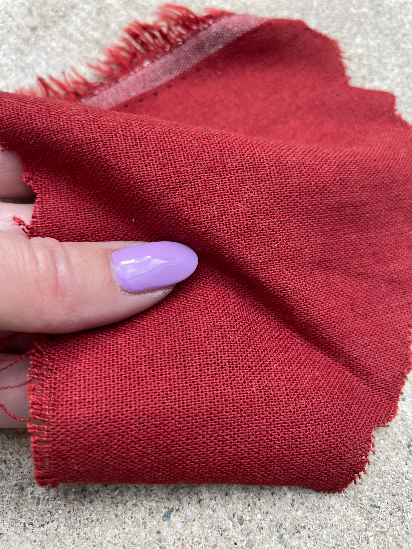 Brick Red Cotton Linen Solid Blend "Ton of Bricks"
